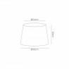 DY_D0297 30 cm Conical Fabric Lampshade Ivory Pearl/White Laminate