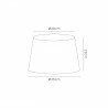 DY_D0298 35 cm Conical Fabric Lampshade Ivory Pearl/White Laminate