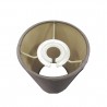 Buy 12 cm Cylinder Fabric Lampshade Taupe/Halo Gold