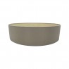 Buy 60 cm Cylinder Fabric Lampshade Taupe/Halo Gold