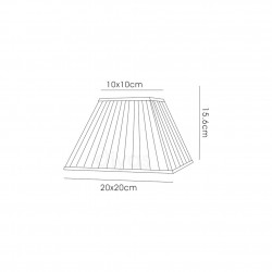 Buy 20 cm Square Pleated Lampshade Black