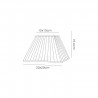 Buy 20 cm Square Pleated Lampshade White