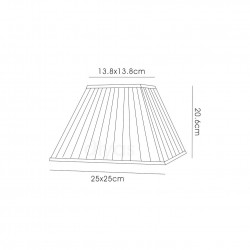 Buy 25 cm Square Pleated Lampshade Ivory