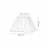 Buy 25 cm Square Pleated Lampshade White