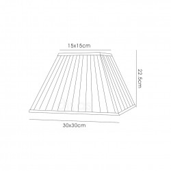 Buy 30 cm Square Pleated Lampshade White