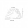 Buy 30 cm Square Pleated Lampshade White