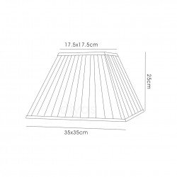 Buy 35 cm Square Pleated Lampshade Black