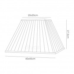 Buy 40 cm Square Pleated Lampshade Ivory