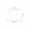Buy 25.5 Hexagon Fabric Lampshade Cream