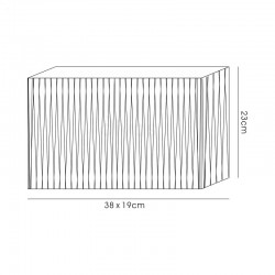 Buy 38 cm Rectangle Organza Fabric Lampshade Black