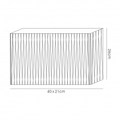 Buy 40 cm Rectangle Organza Fabric Lampshade Bronze