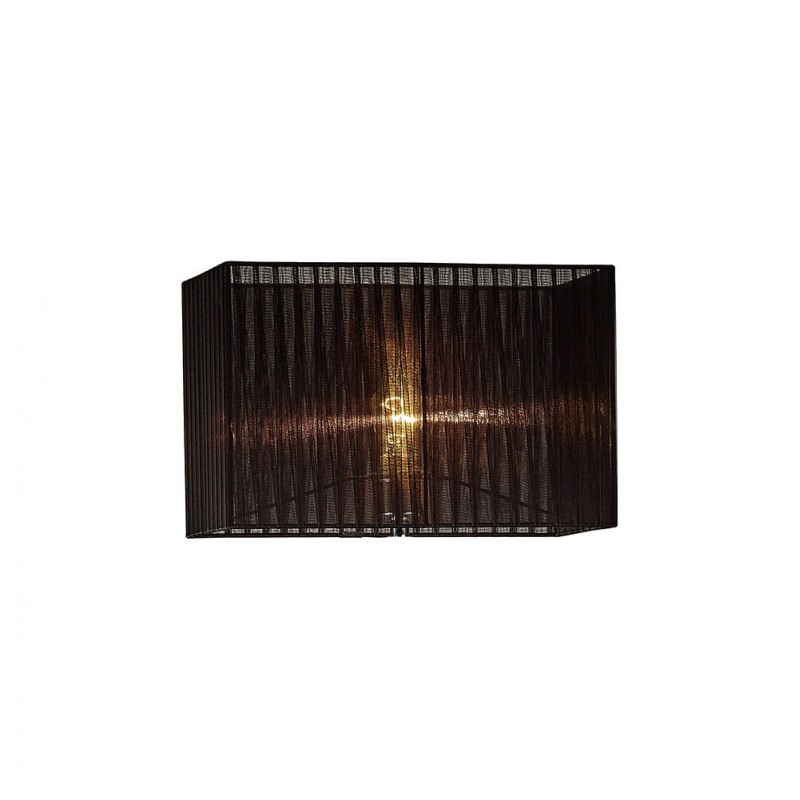 Buy 40 cm Rectangle Organza Fabric Lampshade Black