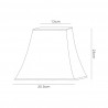 Buy Contessa 25.5 Square Fabric Lampshade White