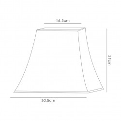 Buy Contessa 30.5 Square Fabric Lampshade White