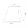 Buy Contessa 30.5 Square Fabric Lampshade White