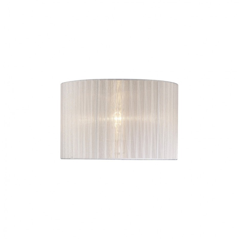Buy 36 cm Round Organza Fabric Lampshade White