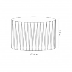 Buy 36 cm Round Organza Fabric Lampshade White