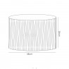 Buy 38 cm Round Organza Fabric Lampshade White