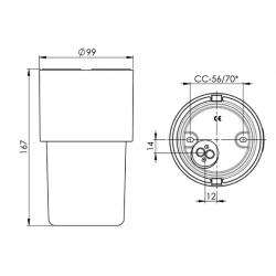 IE_4050-500-10 Ifo Electric Light On with shade white IP44